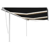 Manual Retractable Awning with LED 6x3 m Anthracite 3070004