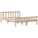 ZNTS Bookcase Bed without Mattress 180x200 cm Super King Solid Wood Pine 3322139