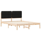 Bed Frame with Upholstered Headboard Black 160 x 200 cm 877966