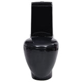 ZNTS Ceramic Toilet Back Water Flow Black 140298