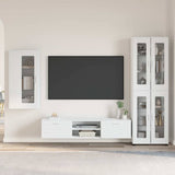 TV Cabinet Set with Drawer FLORIN 3 pcs White Engineered Wood 3397944