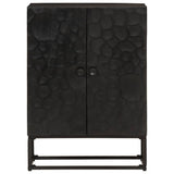 Sideboard Black 55x30x76 cm Solid Wood Mango and Iron 372005