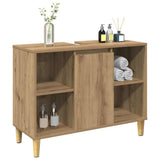 Bathroom Cabinet Artisian Oak 80x33x60 cm Engineered Wood 857134