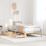 Bed Frame with Drawers without Mattress 75x190 cm Small Single 3301968