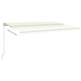 Manual Retractable Awning with LED 500x300 cm Cream 3068942