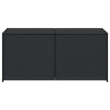 Garden Storage Box Black 283L Poly Rattan 365312