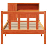 Bookcase Bed without Mattress Wax Brown 75x190 cm Small Single Solid Wood Pine 3321684