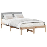 Bed frame Brown and light grey 120 x 200 cm Solid pine wood 878679