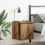 ZNTS Wall-Mounted Bedside Cabinets 2 pcs Old Wood 38x34x40 cm 861244
