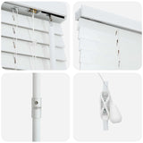 Venetian Blind White 40 x 250 cm 35 mm Solid Paulownia Wood 42015429