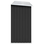 ZNTS Garden Log Storage Shed Galvanised Steel 330x84x152 cm Anthracite 47085