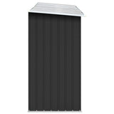 ZNTS Garden Log Storage Shed Galvanised Steel 330x84x152 cm Anthracite 47085