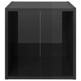 TV Cabinets 4 pcs High Gloss Black 37x35x37 cm Engineered Wood 805521