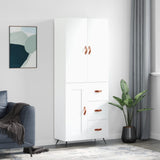 Highboard White 69.5x34x180 cm Engineered Wood 3195987