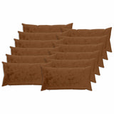 Cushion Cover 12 pcs HEERLEN Light Brown 40 x 80 cm Flannel 910197