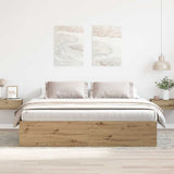 Bed Frame without Mattress Artisan Oak 200x200cm Engineered Wood 3328870
