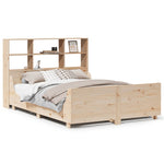 ZNTS Bookcase Bed without Mattress 140x200 cm Solid Wood 3323806