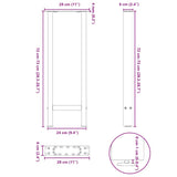 Console Table Legs Black 2 pcs 28x cm Steel 4013292