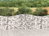 Arched Gabion Baskets 18 pcs 200x30x100/120 cm Galvanised Iron 3145444