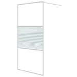 Walk-in Shower Wall White 100x195 cm Clear ESG Glass 152152