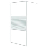 Walk-in Shower Wall White 100x195 cm Clear ESG Glass 152152