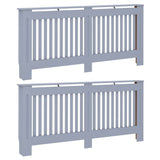 Radiator Cover 2 pcs Grey 172 x 19 x 81.5cm Engineered Wood 3403234