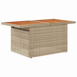Garden Sofa Set 9 pcs Beige and Light Grey Poly Rattan 3349349