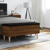 Storage Bench Brown Oak 102x42x46 cm Engineered Wood 835088