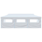 Folding Pop-up Party Tent with 8 Sidewalls 3x9 m White 48874