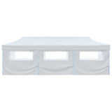 Folding Pop-up Party Tent with 8 Sidewalls 3x9 m White 48874