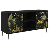 TV Cabinet RHENEN 102 x 33 x 51 cm Black Oak Engineered Wood 8007049