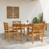 Garden Dining Set 5 pcs Brown Solid Acacia wood 3375659