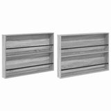 Magazine Rack with Shelf 2 pcs Grey Sonoma 100 x 12 x 70 cm 890859