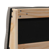 Upholstered Headboard Taupe 140 cm Solid Pine Wood 879177