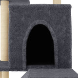 Cat Tree with Sisal Scratching Posts Dark Grey 110.5 cm 172063