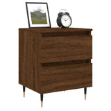 Bedside Cabinet Brown Oak 40x35x50 cm Engineered Wood 826874