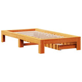 Bed Frame without Mattress Wax Brown 75x190 cm Small Single Solid Wood Pine 3309025