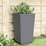 ZNTS Garden Planters 2 pcs Blue Grey 32.5x32.5x57 cm PP 367846