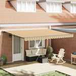 Retractable Awning Manual Multicolour Stripe 450x300 cm Fabric 3330953