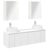 Bathroom Cabinet Set 5 pcs White Engineered Wood 3406447