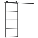 Sliding Door with Hardware Set 76x205 cm ESG Glass&Aluminium 3152145