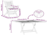 Garden Set 5 pcs Brown Solid Teak Wood 3437351