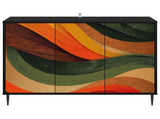 Sideboard BONN Black Oak 102 x 33 x 76 cm Engineered Wood 8006981