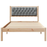 Bed Frame Light Grey 100 x 200 cm Solid Pine Wood 878209