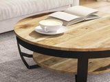 Coffee Table Solid Rough Mango Wood 65x32 cm 244675