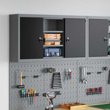 Tool Cabinet with Shelf Black and Grey 100 x 20 x 55 cm 4103473