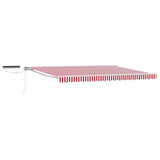 Electric Retractable Awning Red and White 4.5 x 3 m 3421854