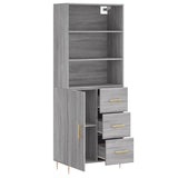 Highboard Grey Sonoma 69.5x34x180 cm Engineered Wood 3189435