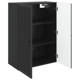 Wall-Mounted Cabinet Black 66 x 34.5 x 90 cm Engineered Wood 897886