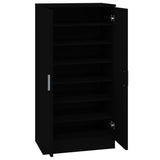 Shoe Cabinet Black 55x35x108 cm Engineered wood 342665
